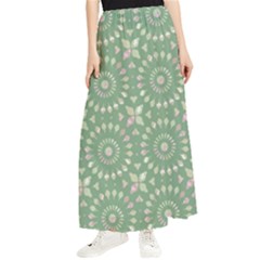 Kaleidoscope Peaceful Green Maxi Chiffon Skirt by Mazipoodles