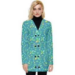 Kaleidoscope Jericho Jade Button Up Hooded Coat  by Mazipoodles