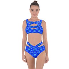 Kaleidoscope Royal Blue Bandaged Up Bikini Set  by Mazipoodles