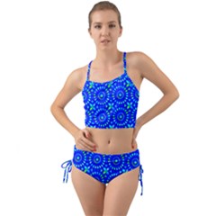 Kaleidoscope Royal Blue Mini Tank Bikini Set by Mazipoodles