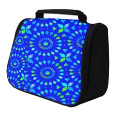 Kaleidoscope Royal Blue Full Print Travel Pouch (small) by Mazipoodles