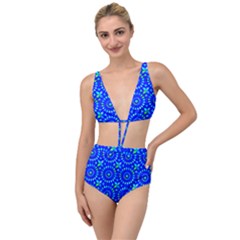Kaleidoscope Royal Blue Tied Up Two Piece Swimsuit by Mazipoodles