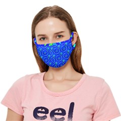Kaleidoscope Royal Blue Crease Cloth Face Mask (adult) by Mazipoodles