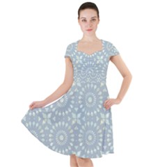 Kaleidoscope Duck Egg Cap Sleeve Midi Dress by Mazipoodles