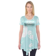 Fish 121 Short Sleeve Tunic  by Mazipoodles