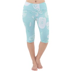 Fish 121 Lightweight Velour Cropped Yoga Leggings by Mazipoodles