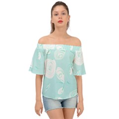 Fish 121 Off Shoulder Short Sleeve Top by Mazipoodles