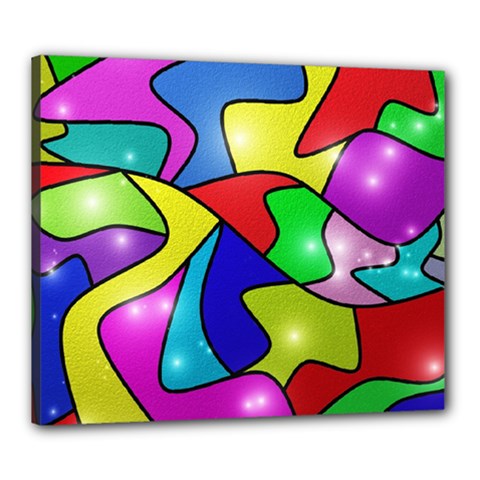 Colorful abstract art Canvas 24  x 20  (Stretched)