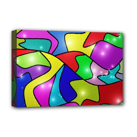 Colorful Abstract Art Deluxe Canvas 18  X 12  (stretched) by gasi