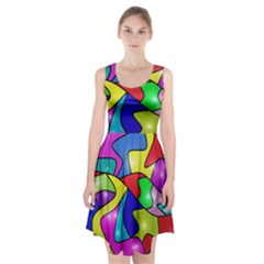 Colorful Abstract Art Racerback Midi Dress by gasi