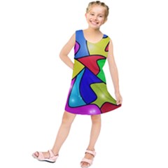 Colorful Abstract Art Kids  Tunic Dress by gasi