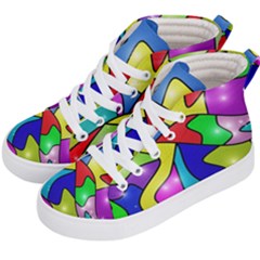 Colorful Abstract Art Kids  Hi-top Skate Sneakers by gasi