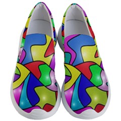 Colorful Abstract Art Women s Lightweight Slip Ons by gasi