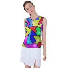 Colorful Abstract Art Women s Sleeveless Sports Top by gasi