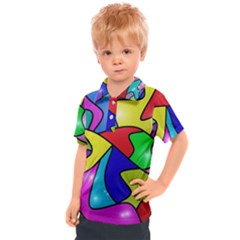 Colorful abstract art Kids  Polo Tee