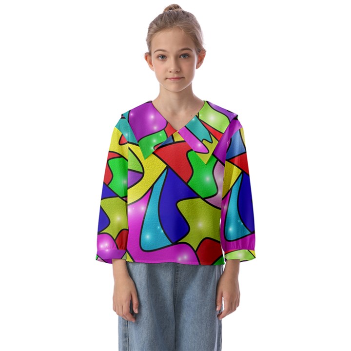 Colorful abstract art Kids  Sailor Shirt