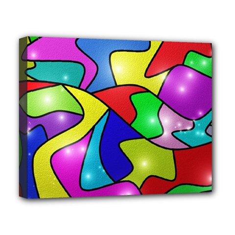 Colorful Abstract Art Deluxe Canvas 20  X 16  (stretched) by gasi