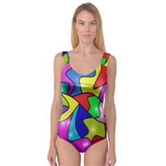Colorful Abstract Art Princess Tank Leotard  by gasi