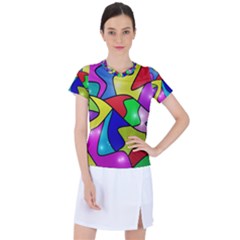 Colorful Abstract Art Women s Sports Top by gasi