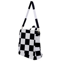 Grid-domino-bank-and-black Crossbody Backpack by BangZart