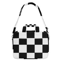 Grid-domino-bank-and-black Macbook Pro 13  Shoulder Laptop Bag 