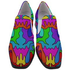 Beautiful Colorful Design Women Slip On Heel Loafers by gasi