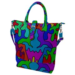 Colorful Design Buckle Top Tote Bag by gasi
