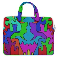 Colorful Design Macbook Pro 16  Double Pocket Laptop Bag  by gasi