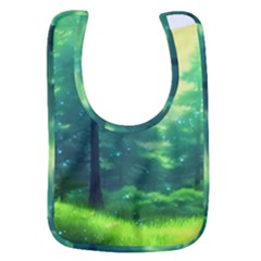 Anime Forrest Nature Fantasy Sunset Trees Woods Baby Bib by Uceng