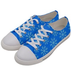 Holiday Celebration Decoration Background Christmas Women s Low Top Canvas Sneakers