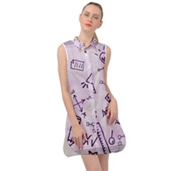 Science Research Curious Search Inspect Scientific Sleeveless Shirt Dress by Uceng