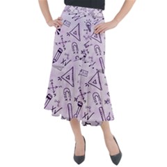 Science Research Curious Search Inspect Scientific Midi Mermaid Skirt by Uceng