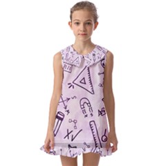 Science Research Curious Search Inspect Scientific Kids  Pilgrim Collar Ruffle Hem Dress by Uceng
