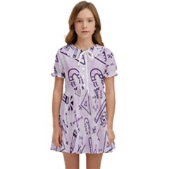 Science Research Curious Search Inspect Scientific Kids  Sweet Collar Dress by Uceng