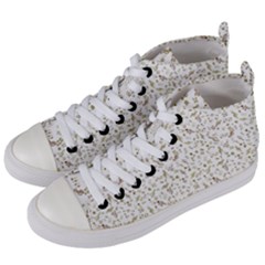 Background Ornamental Pattern Graphic Seamless Women s Mid-top Canvas Sneakers