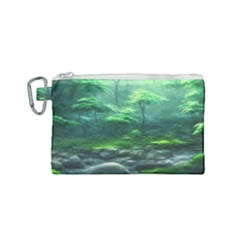 River Forest Woods Nature Rocks Japan Fantasy Canvas Cosmetic Bag (small) by Uceng