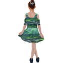 River Forest Woods Nature Rocks Japan Fantasy Kids  Shoulder Cutout Chiffon Dress View2