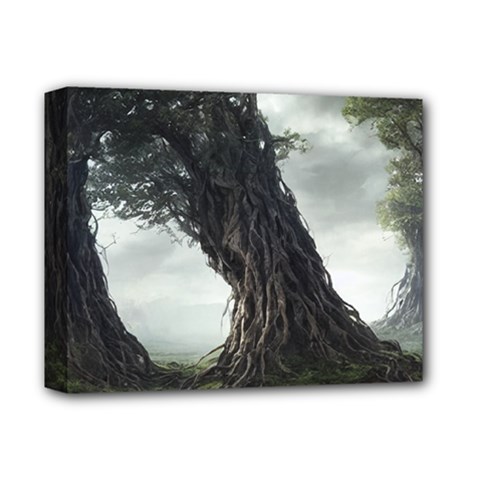 Trees Forest Woods Drawing Fantasy Dream Deluxe Canvas 14  X 11  (stretched)