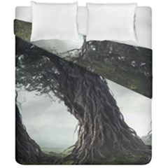 Trees Forest Woods Drawing Fantasy Dream Duvet Cover Double Side (california King Size) by Uceng