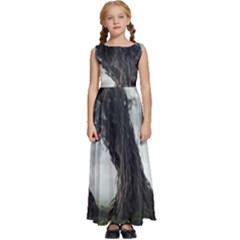 Trees Forest Woods Drawing Fantasy Dream Kids  Satin Sleeveless Maxi Dress by Uceng