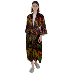 Background Graphic Beautiful Wallpaper Maxi Satin Kimono by Uceng