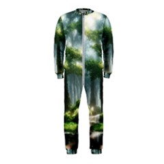 Forest Wood Nature Lake Swamp Water Trees Onepiece Jumpsuit (kids) by Uceng