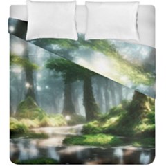 Forest Wood Nature Lake Swamp Water Trees Duvet Cover Double Side (king Size) by Uceng