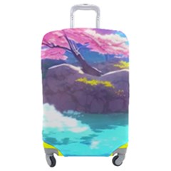 Fantasy Japan Mountains Cherry Blossoms Nature Luggage Cover (medium) by Uceng