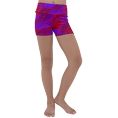 Background Pattern Purple Texture Design Wallpaper Kids  Lightweight Velour Yoga Shorts by Uceng