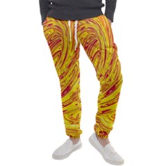 Red Yellow Abstract Wallpapers Abstracts Liquids Men s Jogger Sweatpants by Uceng