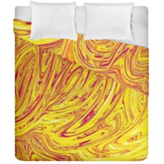 Red Yellow Abstract Wallpapers Abstracts Liquids Duvet Cover Double Side (california King Size) by Uceng