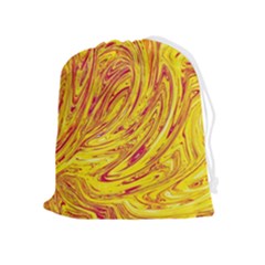 Red Yellow Abstract Wallpapers Abstracts Liquids Drawstring Pouch (xl) by Uceng