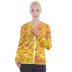 Red Yellow Abstract Wallpapers Abstracts Liquids Casual Zip Up Jacket by Uceng