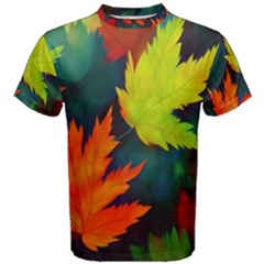 Leaves Foliage Autumn Nature Forest Fall Men s Cotton Tee by Uceng